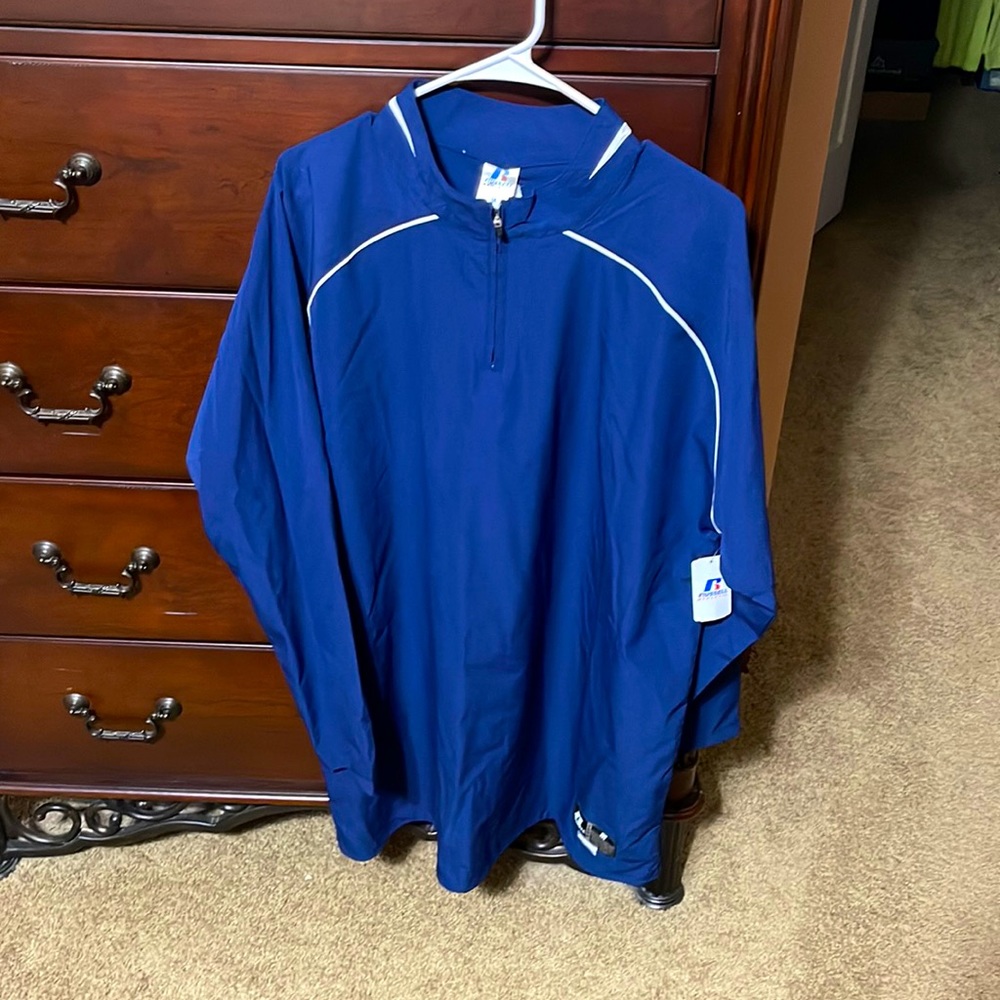 Russell Athletics navy light weight long sleeve jacket
